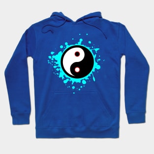 Yin and Yang Blue Splatter Hoodie